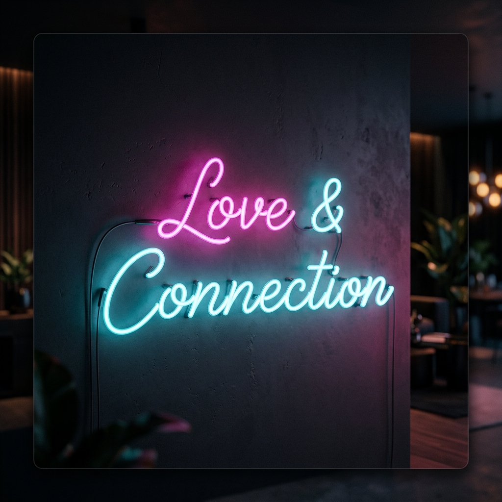 Love Connection neon text
